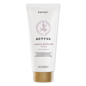 KEMON ACTYVA Colore Brillante Mask Velian - Apsauganti ir žvilgesio suteikianti kaukė dažytiems plaukams, 200 ml